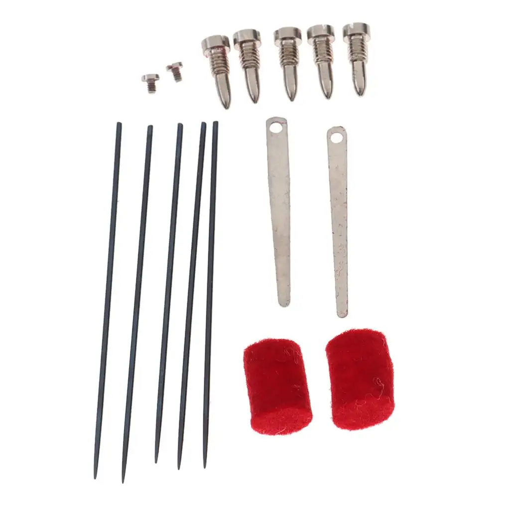 Saxophone Bumper Felts Repair Tools Kit Colorful Flat Springs Screws Parts Set for Alto Tenor Saxophone Maintenance