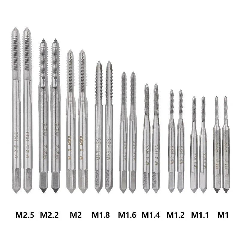 XCAN M1-M2.5 Metric Tap and Die Set Mini NC Screw Thread Plugs Taps HSS Steel Hand Screw Tap Die Wrench Set Hand Tools