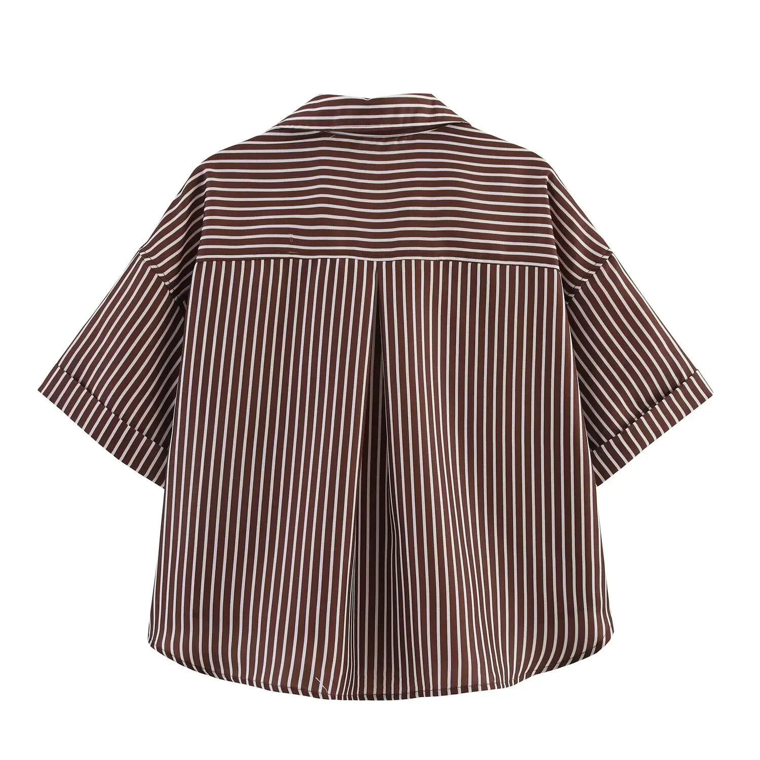 UNIZERA Damen-Freizeithemd aus Leinenmischung mit weitem Ärmel und Kragen, vielseitiges, minimalistisches Design, kurzes Sommer-Pendler-Top