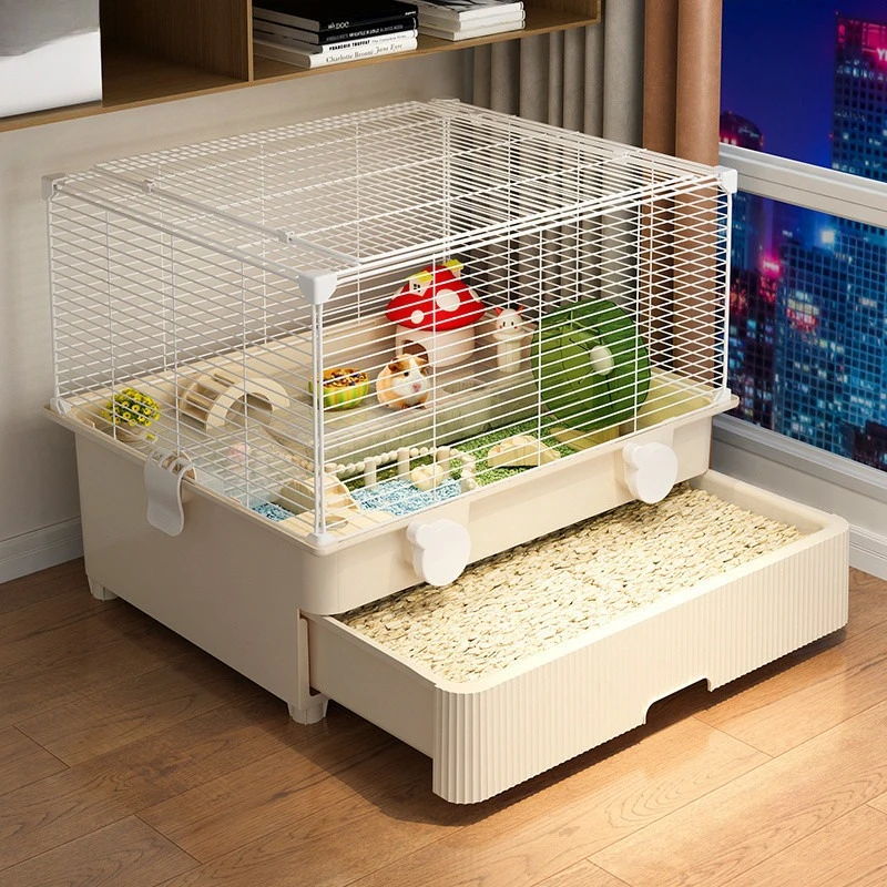

Large Space Hamster Cage for Syrian Dwarf Mouse Gerbil Mouse Rat with Drawer Home Decor Tank Habitat