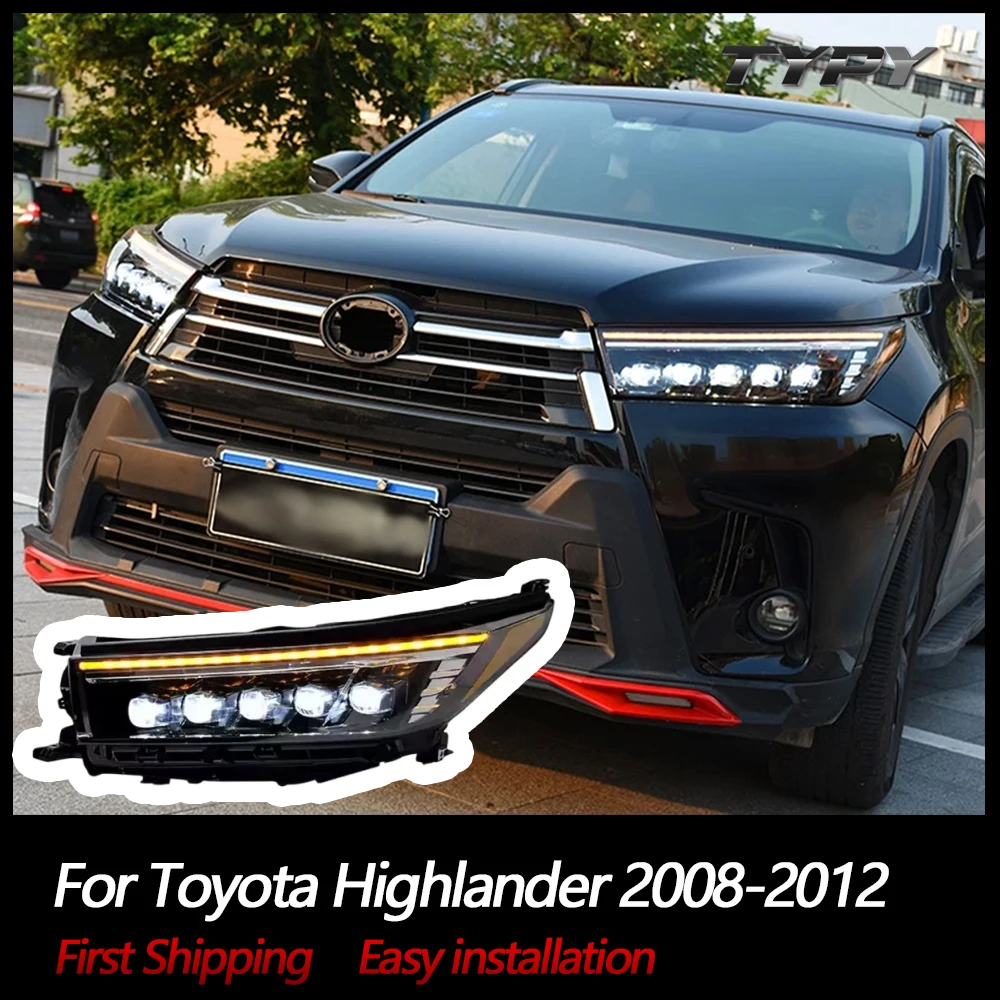 

LED Headlight Auto Lamp Assembly Case For Toyota Highlander 2008 2019 2012 LED Front Lamp