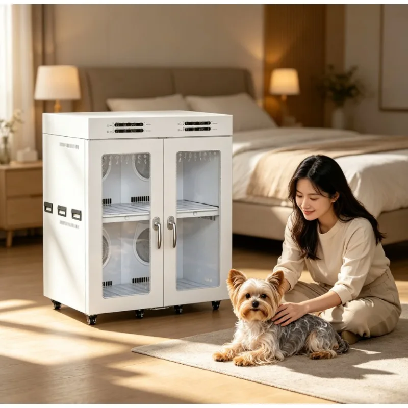 Custom Large Capacity Automatic Pet Dryer Box Multi-pet Drying Cage, Oversized Interior Pet Grooming Equipment for Dogs Cats