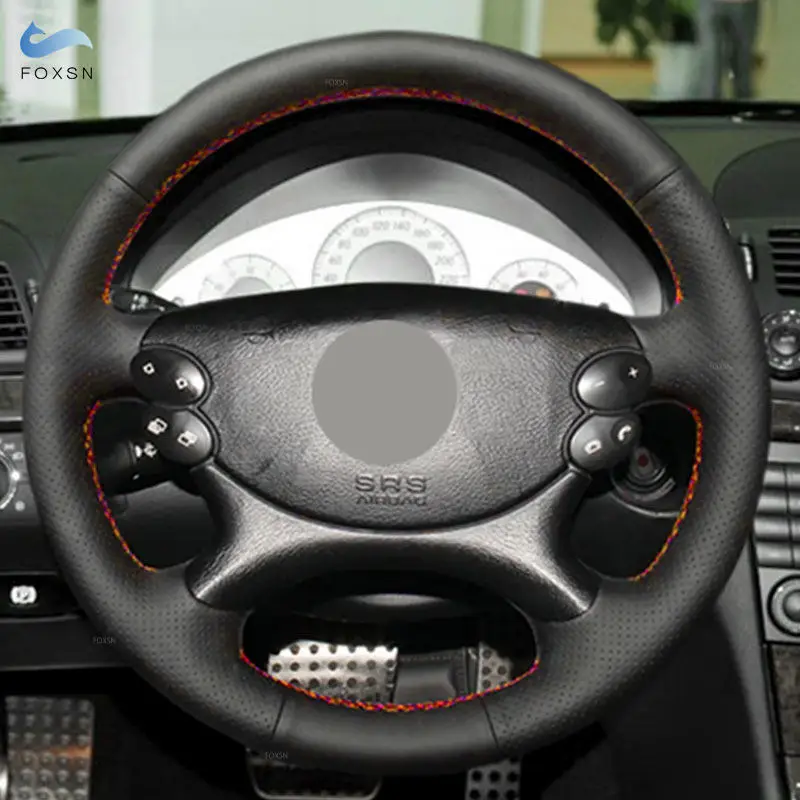 

Braid Steering Wheel For Mercedes Benz E-Class W211 CLK-Class C209 A209 C219 W463 SL-Class R230 Car Steering Wheel Leather Cover