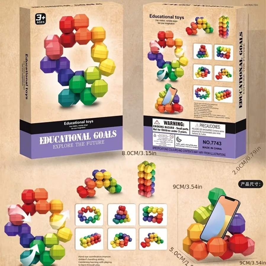Educational Toy, Versatile Stringing Beads, 3d Magic Ball, A Novel And Creative Stress-relieving Toy