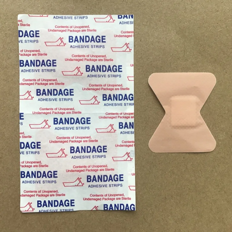 50pcs/set PE Fingertip Dressing Band Aid for  First Aid Wound Plaster Breathable Adhesive Bandages Patch Strips 45*51mm