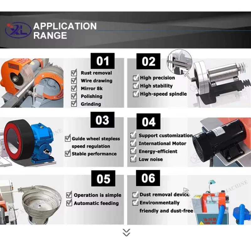 Small Round Tube Pipe Polishing Machine Aluminum Pipe, Rod  Outer Wall Polish Grinding Machine