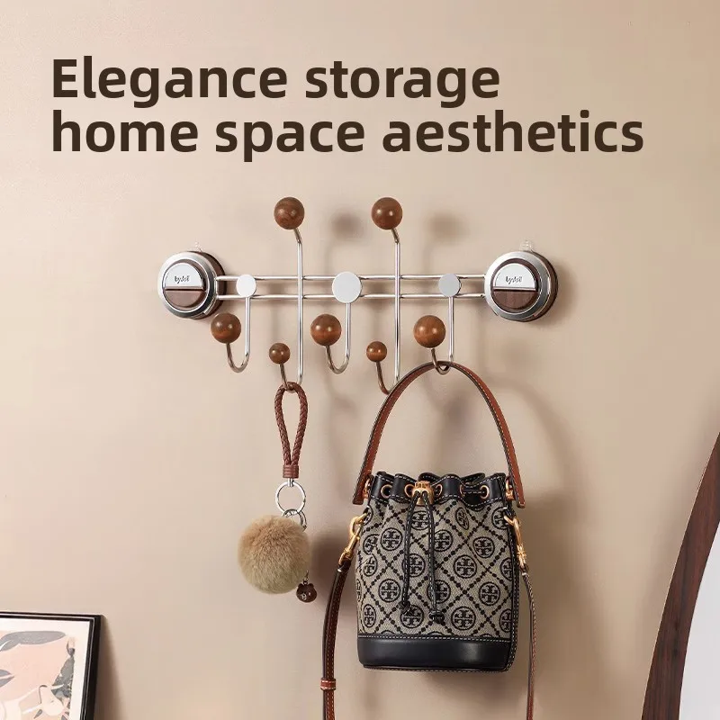 Vintage Suction Cup Clothes Hangers Multi-Functional Door Wall Organizer for Coats & Bags Decorative Coat Racks for Entrance
