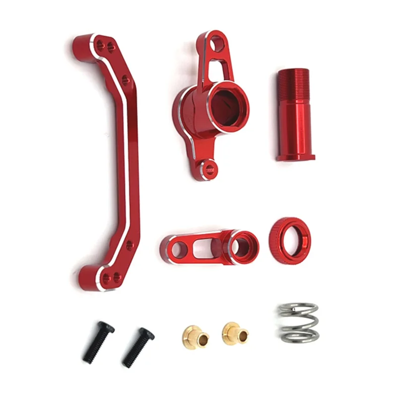 LC RACING 1/10 PTG-2 PTG-2R RC 자동차 업그레이드 부품 Red-AA80 용 RC 자동차 업그레이드 스티어링 어셈블리 키트