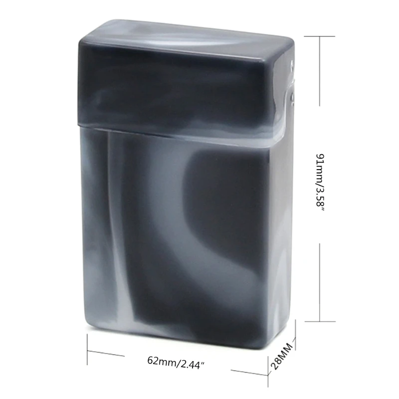 Cigarette Box with Flip Lid Moisture-proof Portable Plastic Cigarette for Case Dispenser Holder Tobacco Container