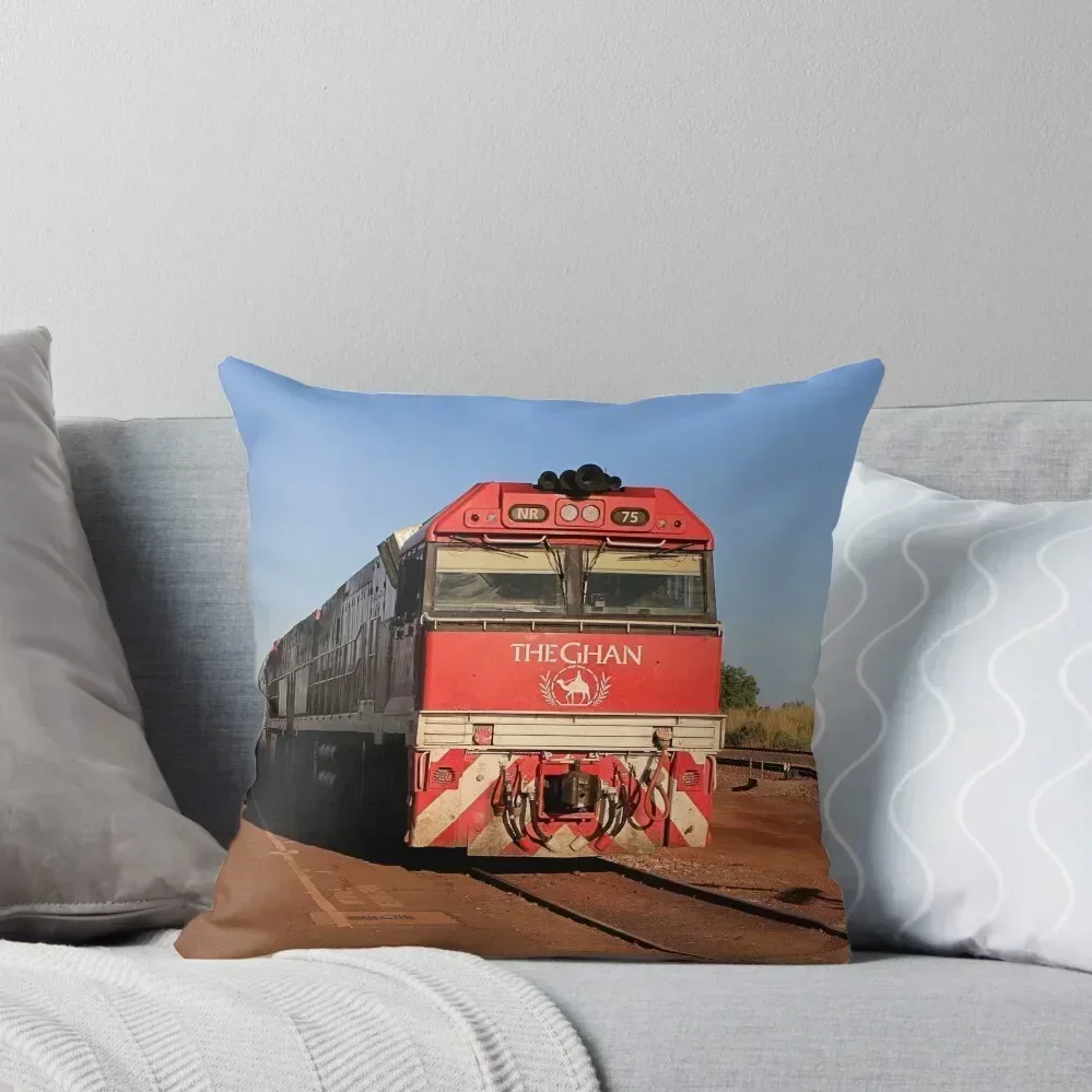 The Ghan train locomotive, Darwin Throw Pillow Sofa Cushions Cover Christmas Pillow Cases Luxury Pillow Cover