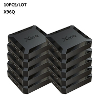 Wholesales 10PCS/SET X96Q TV Box Android 10.0 Allwinner H313 Quad Core 4K HDR 2.4G WiFi Youtube Netflix TV Prefix