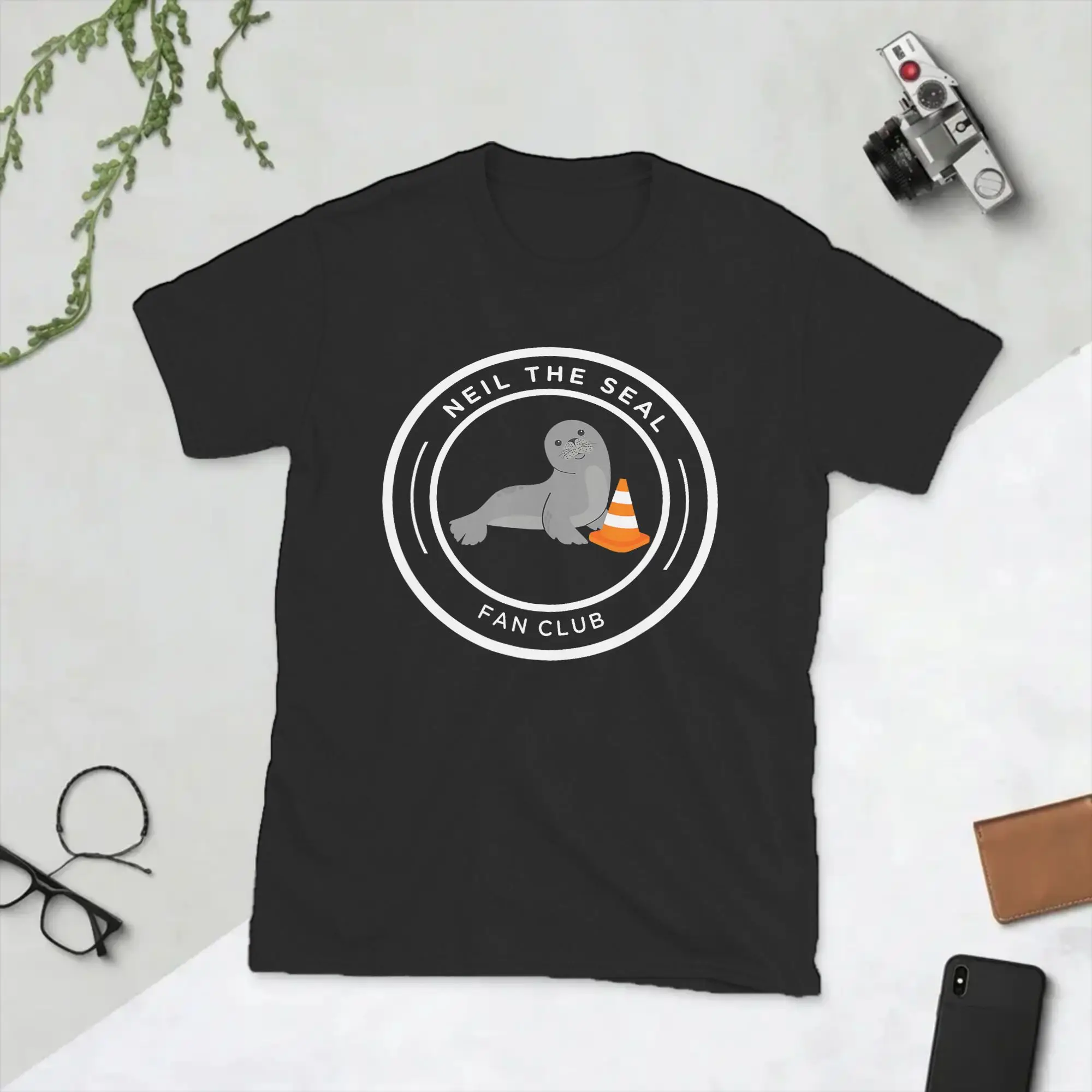 Men's T-Shirt Neil the Seal Vintage Pure Cotton Tee Shirt Short Sleeve  T Shirt Crew Neck Tops Birthday Present