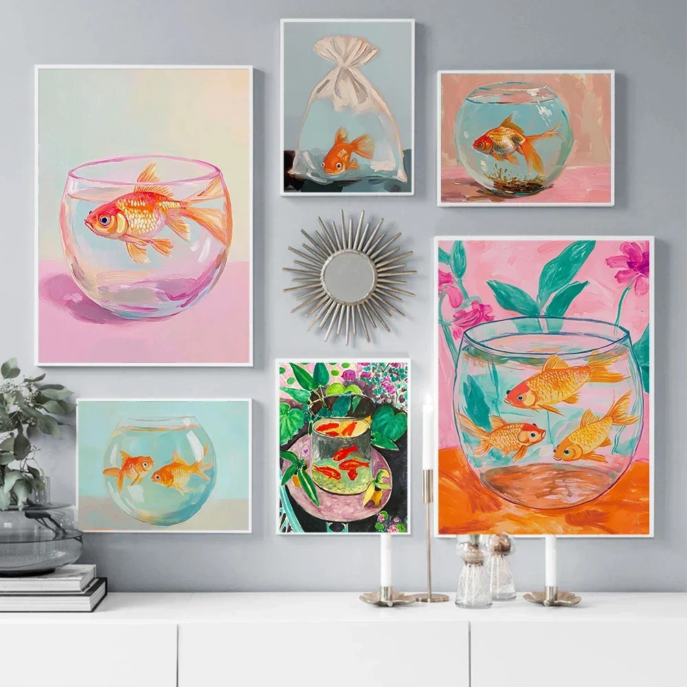 Henri Matisse Fauvismus Aquarium Farbige Goldfische Ölgemälde Tier-Kunstposter Leinwanddruck Wohnzimmer Schlafzimmer Heimwandbild