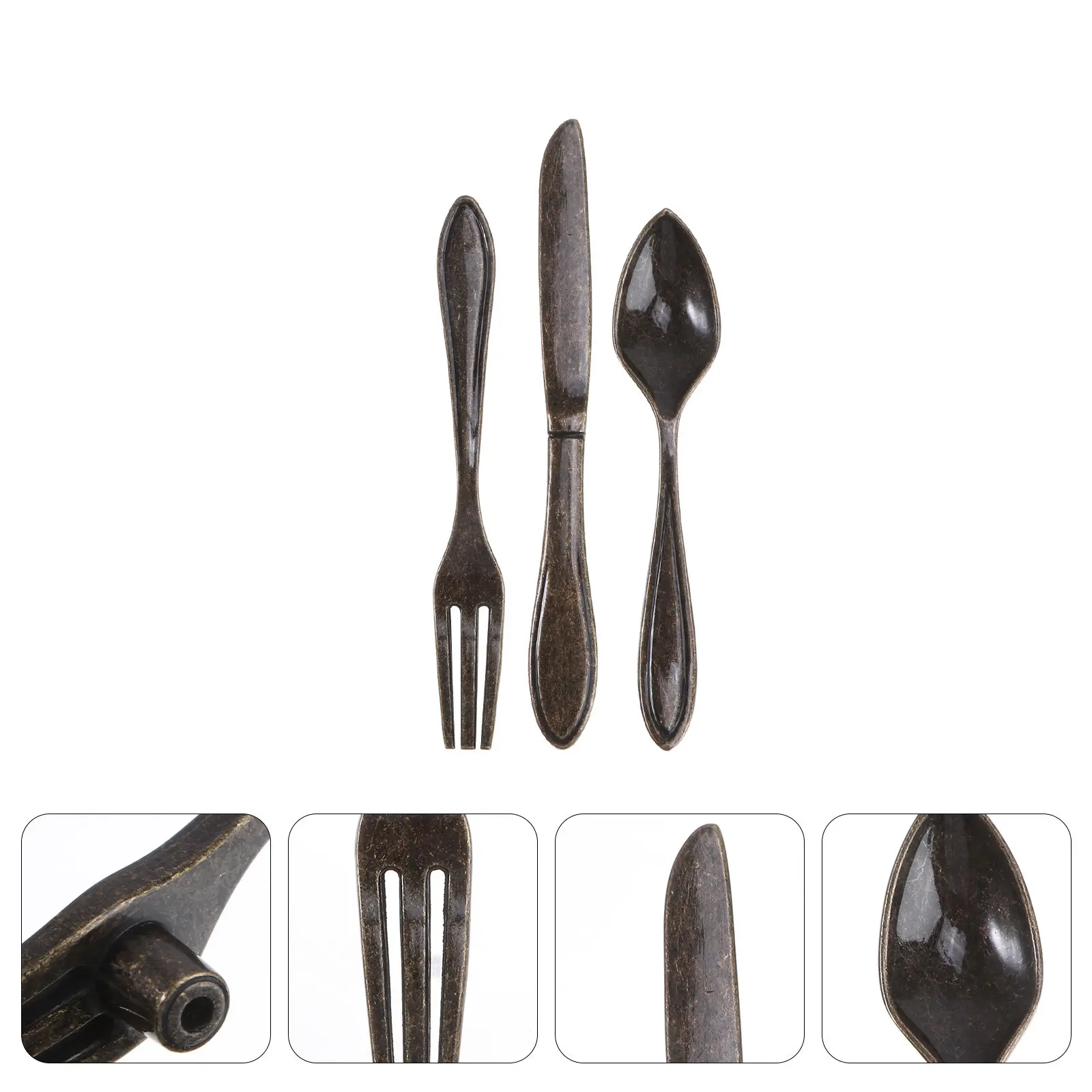 

Набор из 3 ретро-ручек для шкафов из прочного цинкового сплава: для современной кухонной и офисной мебели