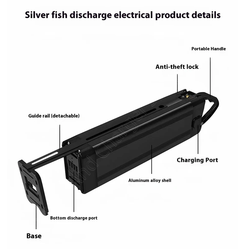 NEW Silver Fish 52V 10Ah 12ah 15ah 18650 14S3P removable Lithium battery pack built-in BMS For 1500W Folding E-two wheeler
