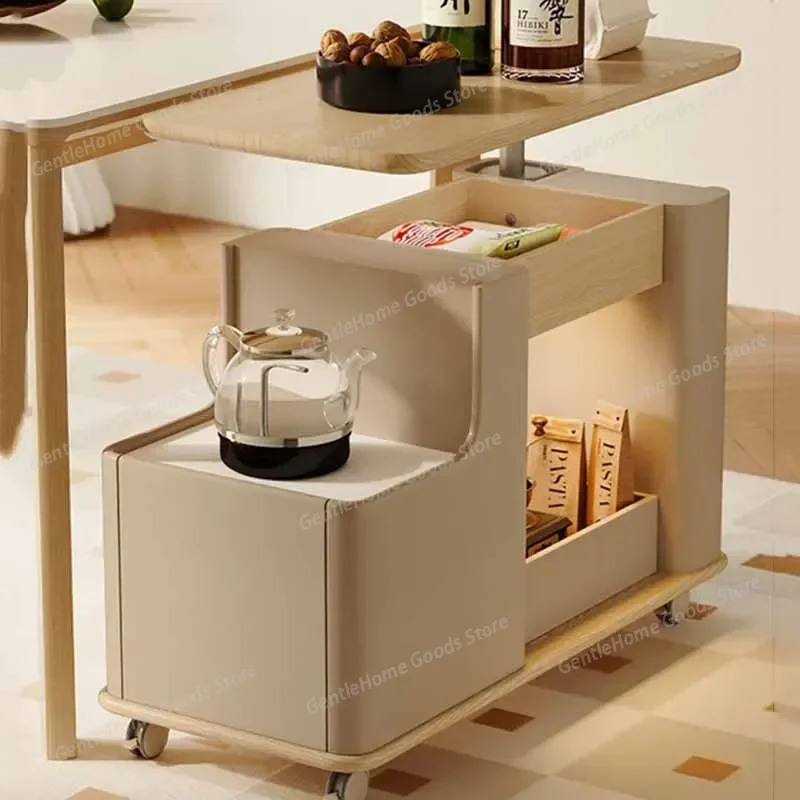 

Square Cute Coffee Table Storage Clear Waterproof Modern Wood Nordic Side Table Mobile Balcony Floor Mesa Centro Salon Furniture