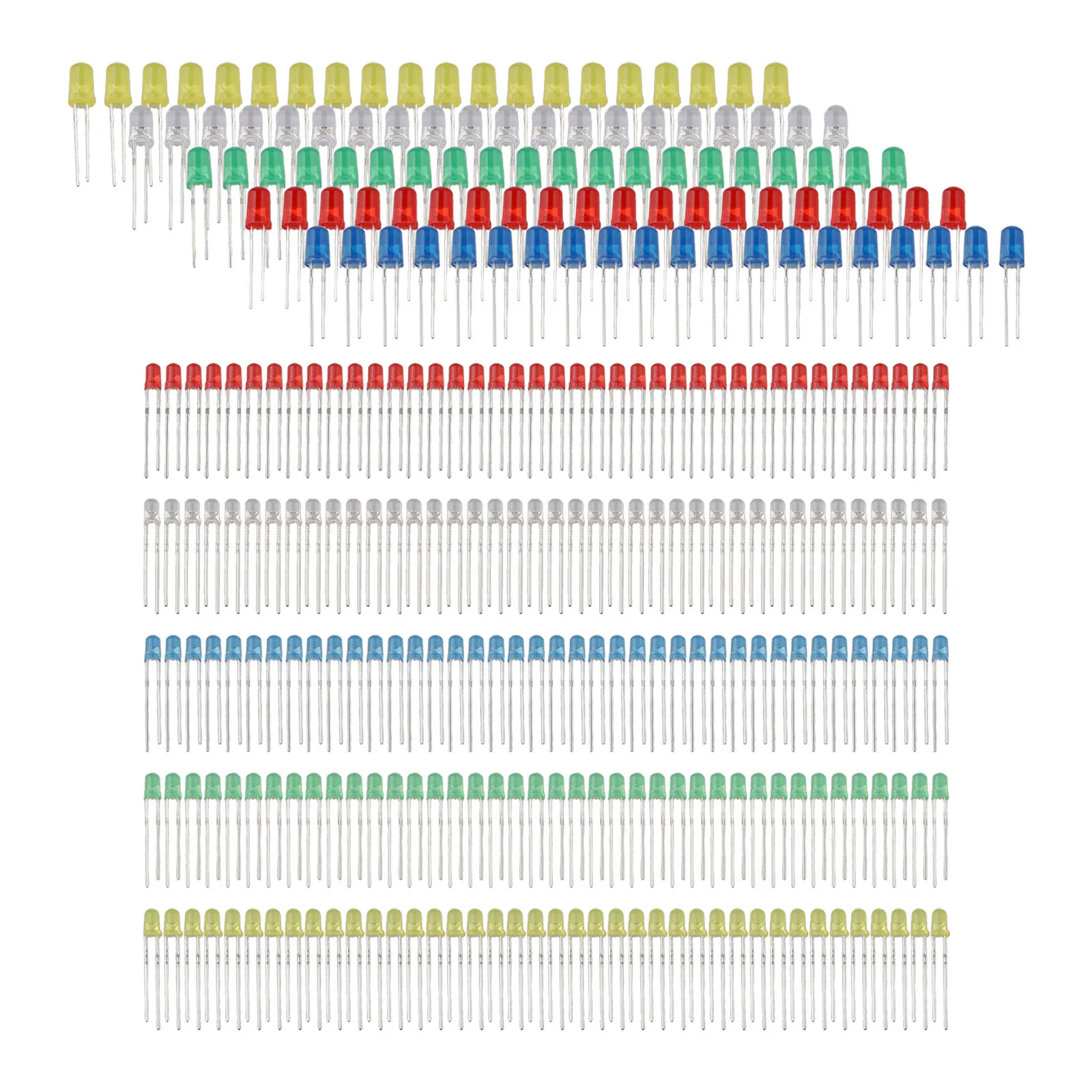 300 Pcs LED Kit 3mm/5mm LED Kit High Temperature Resistance Long Lifespan For DIY Projects Environmentally Friendly