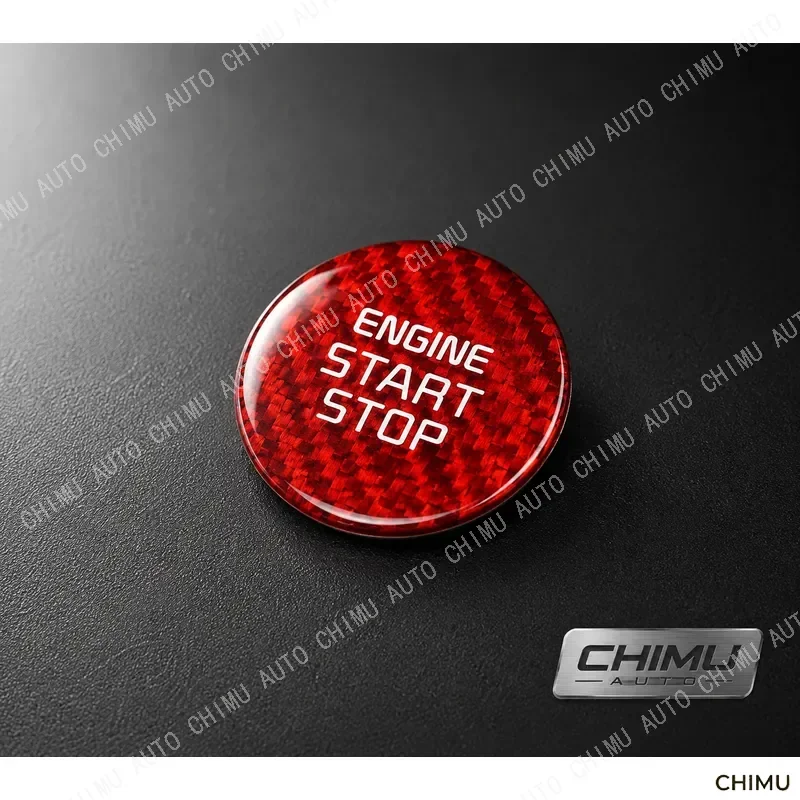 【CHIMU AUTO】 Dry Carbon Fiber One Push Start Button Cover Sticker for Elantra Sonata Interior Trim Accessories 2024 view 2