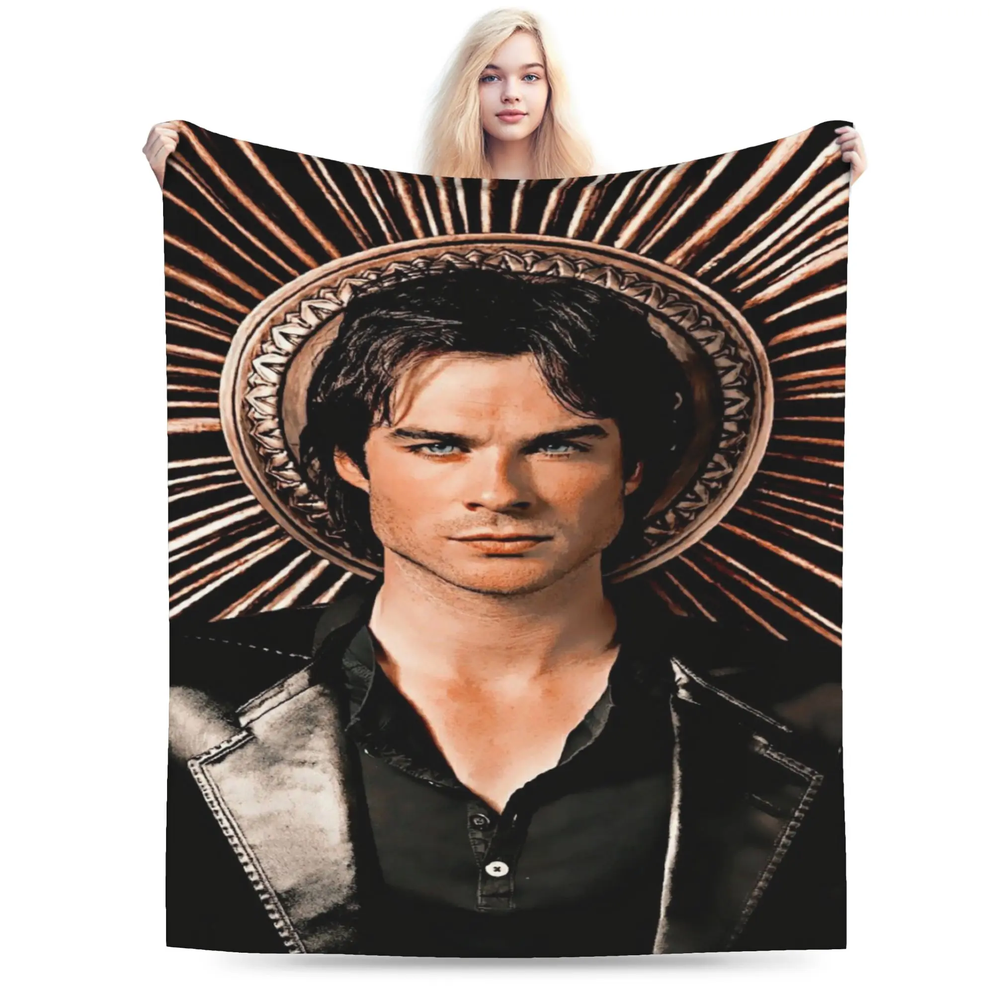 

Одеяло Relax Damon Salvatore, декоративное одеяло для дивана, мягкая фланель для автомобиля