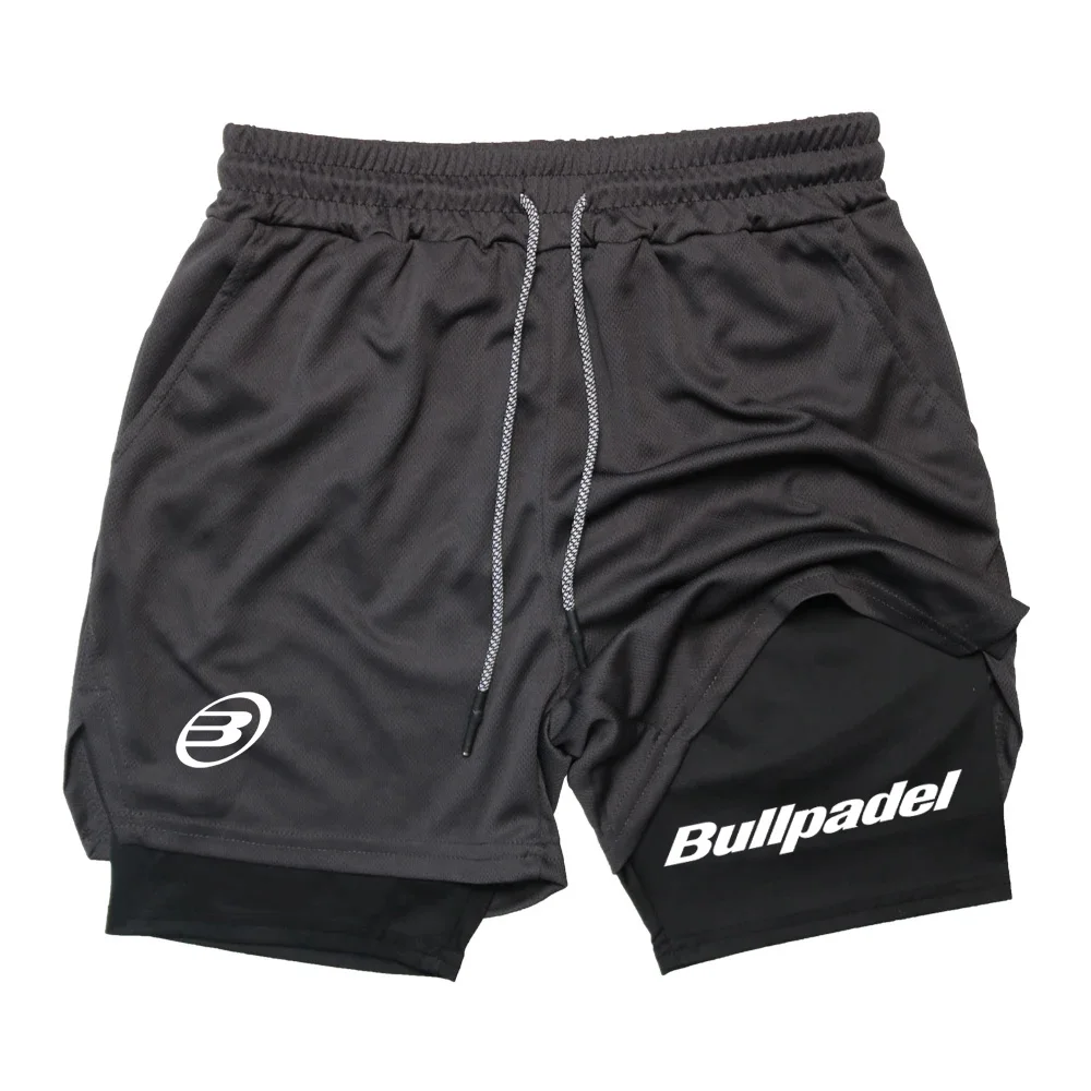 2025, neue Herren-Zwei-in-Eins-Doppelschicht-Shorts, Sport, Fitness, Freizeit, Fitnessstudio, Sport, enge Shorts, Marke Jogging, Mesh, schnell trocknend, Joggin