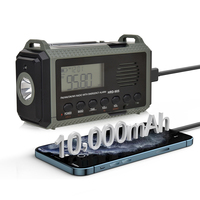 Multifunctional Solar Hand Crank Radio AM FM SW NOAA Weather Radio 10000MAh Emergency Radio Reading Lamp for Outdoor Survival