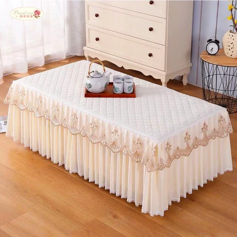 Lace Tablecloth Simple Stylish Rectangular Dining Coffee Table Cover Cloth Living Room Home European-style Dust Cover