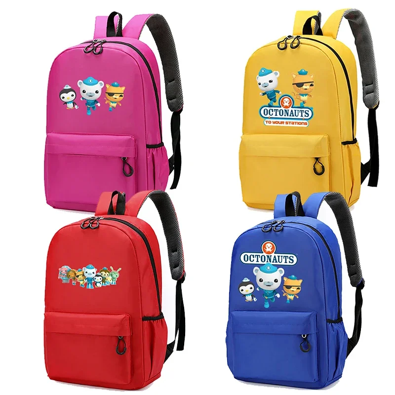 

The Octonauts Schoolbag Print Backpack for Boys Girls Large Capacity Backpacks for Primary School Students Bag Gift