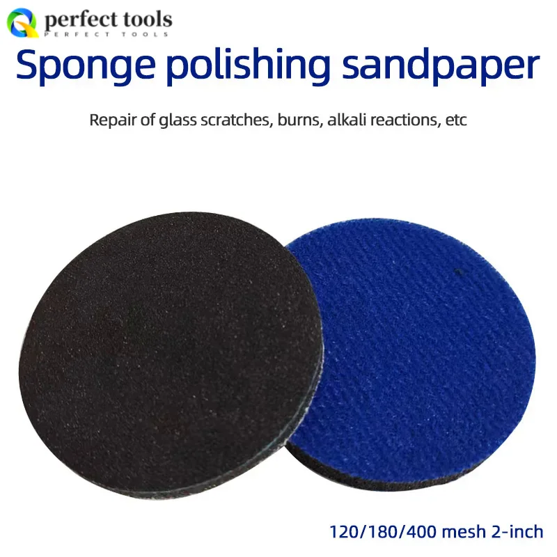 10pcs Polishing   Sandpaper Sanding Tool Felt Polisher Pad 50mm Wheel For  Car  Glass Stainless Steel Polish Repair Scratches