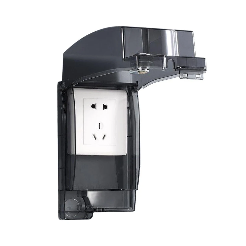Glue Back Socket Shield Waterproof Socket Cover Robust Design Protection Smooth Face Cleaning Secure Outdoor Electrical Solution