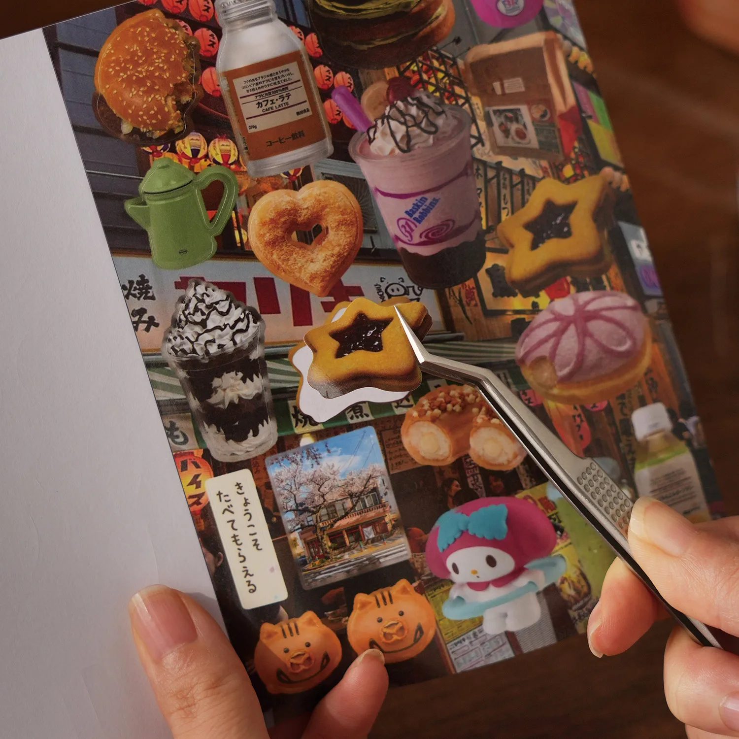 60/120 ورقة ريترو لطيف Y2K الغذاء قطع لاصق غشائي كتاب مجلة كتيب سجل القصاصات DIY جراب هاتف الديكور القرطاسية ملصقات