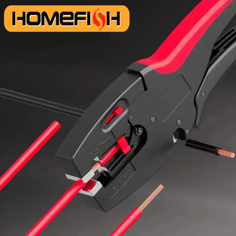 

1 шт. ABUG-электрические щипцы для зачистки 0,03-10 мм, инструмент для зачистки проводов, саморегулирующиеся ручные инструменты, многофункциональный ремонт электрооборудования