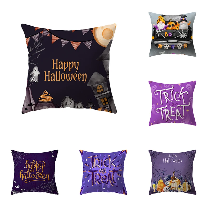 

Pumpkin Throw Pillow Cover Halloween Theme Series Sofa Chair Bed Cushion Home Decor