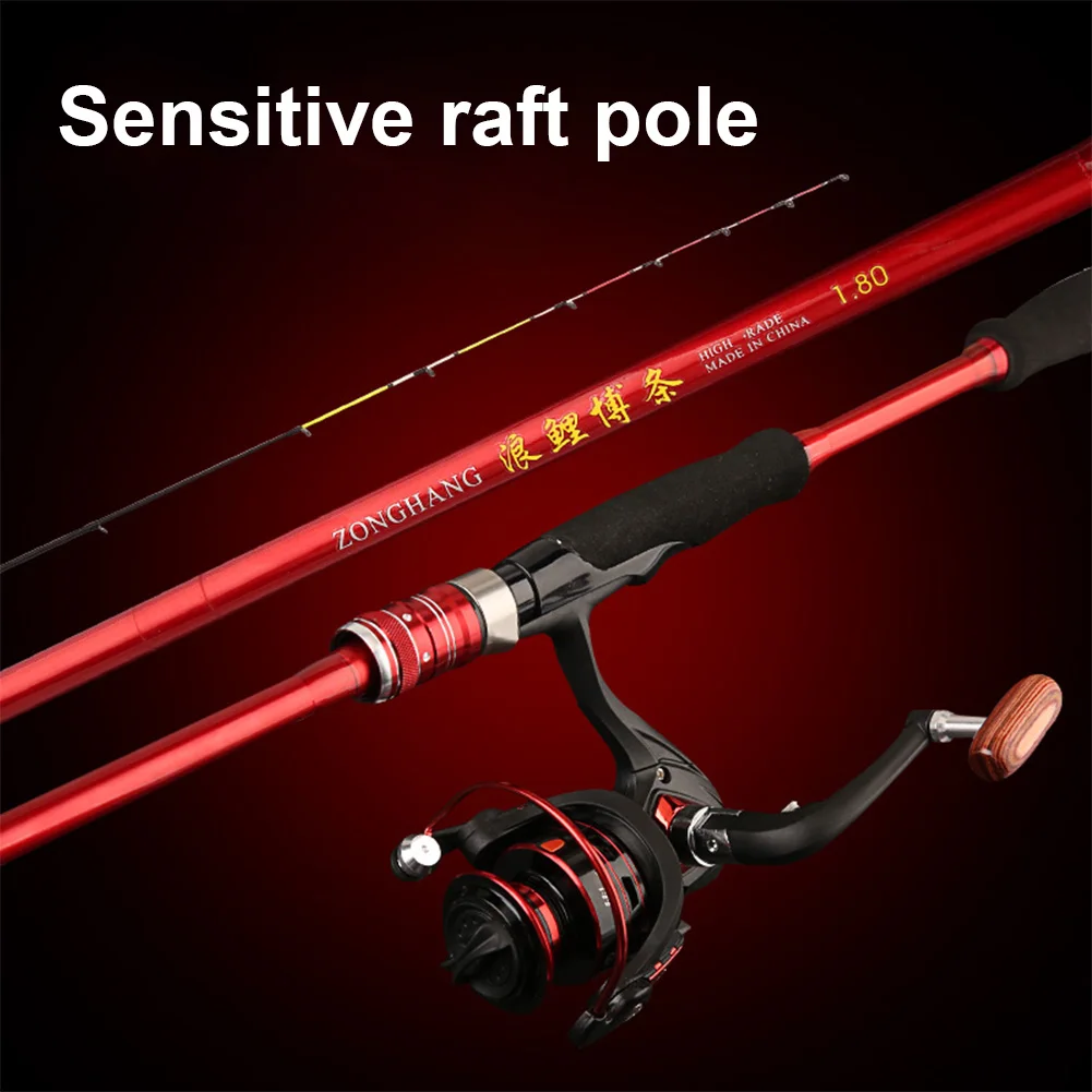 1.3/1.8M Spinning Rod Carbon Fiber Fishing Pole Carp Fishing Rod for Bass Pike Carp Fishing Adjust The Straight Handle Rod