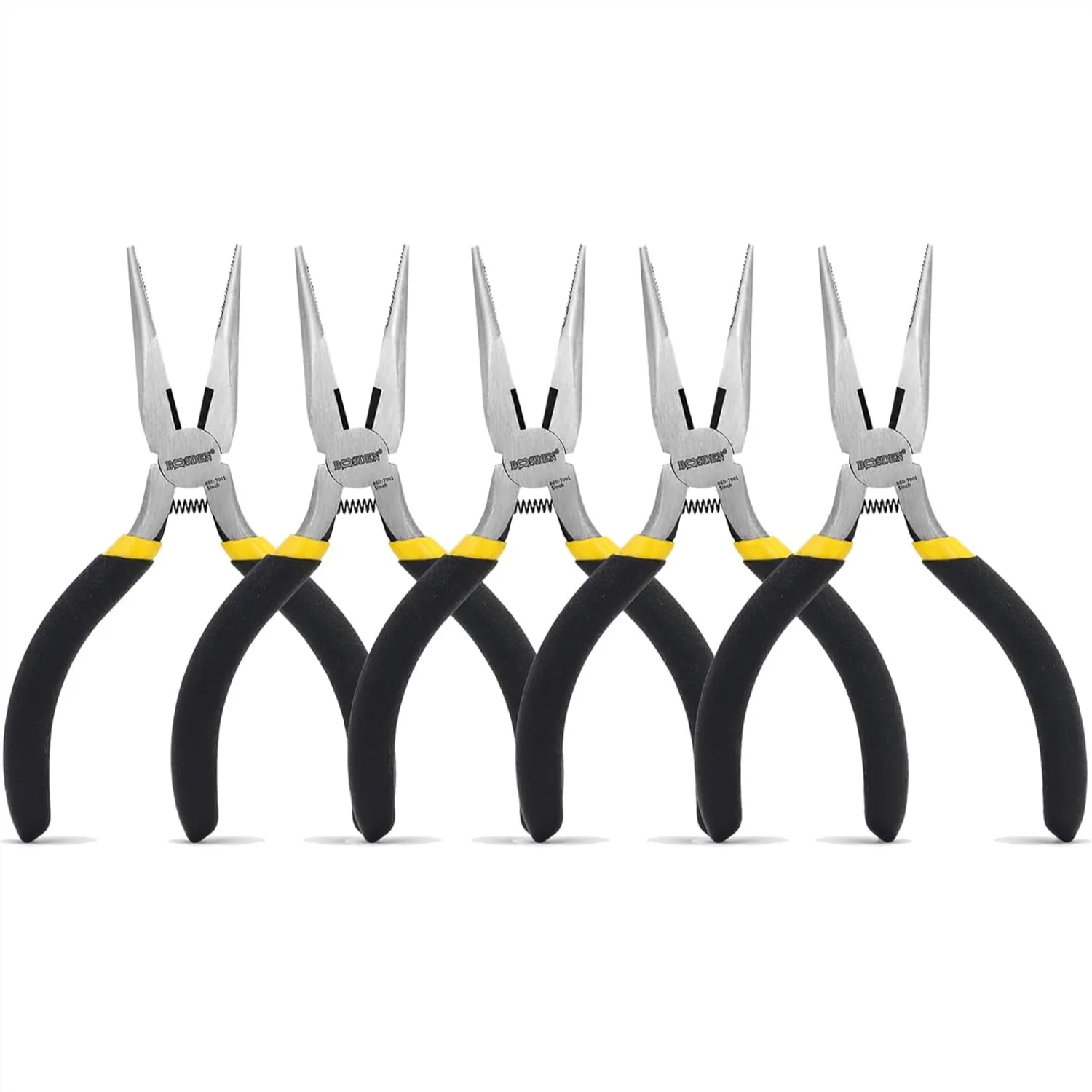 

5 Pack Mini Precision Pliers Set, Small Needle Nose Pliers with Wire Cutter for Jewelry Making and Electronics Repair, Black