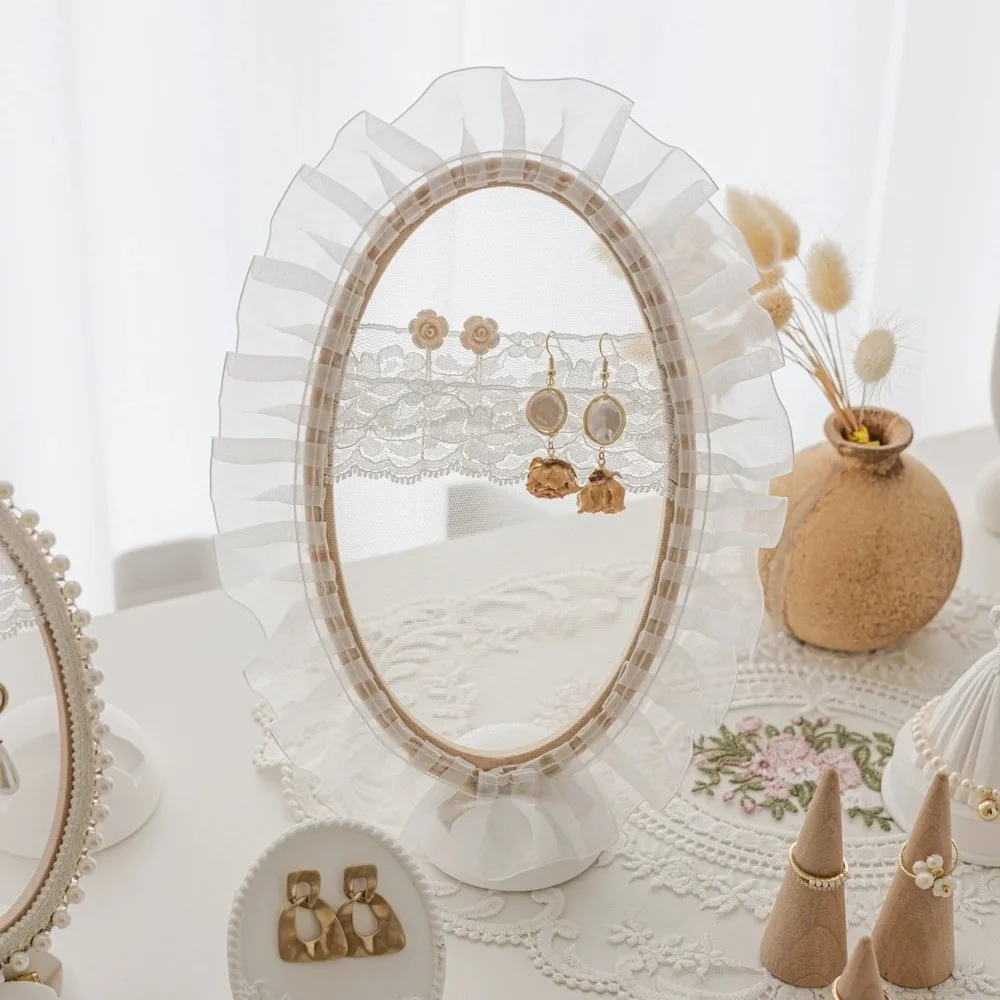 

Wooden Frame Embroidery Lace Earrings Stand Pearl Flower Ear Studs Holder Plaster Base Macrame Jewelry Display Rack