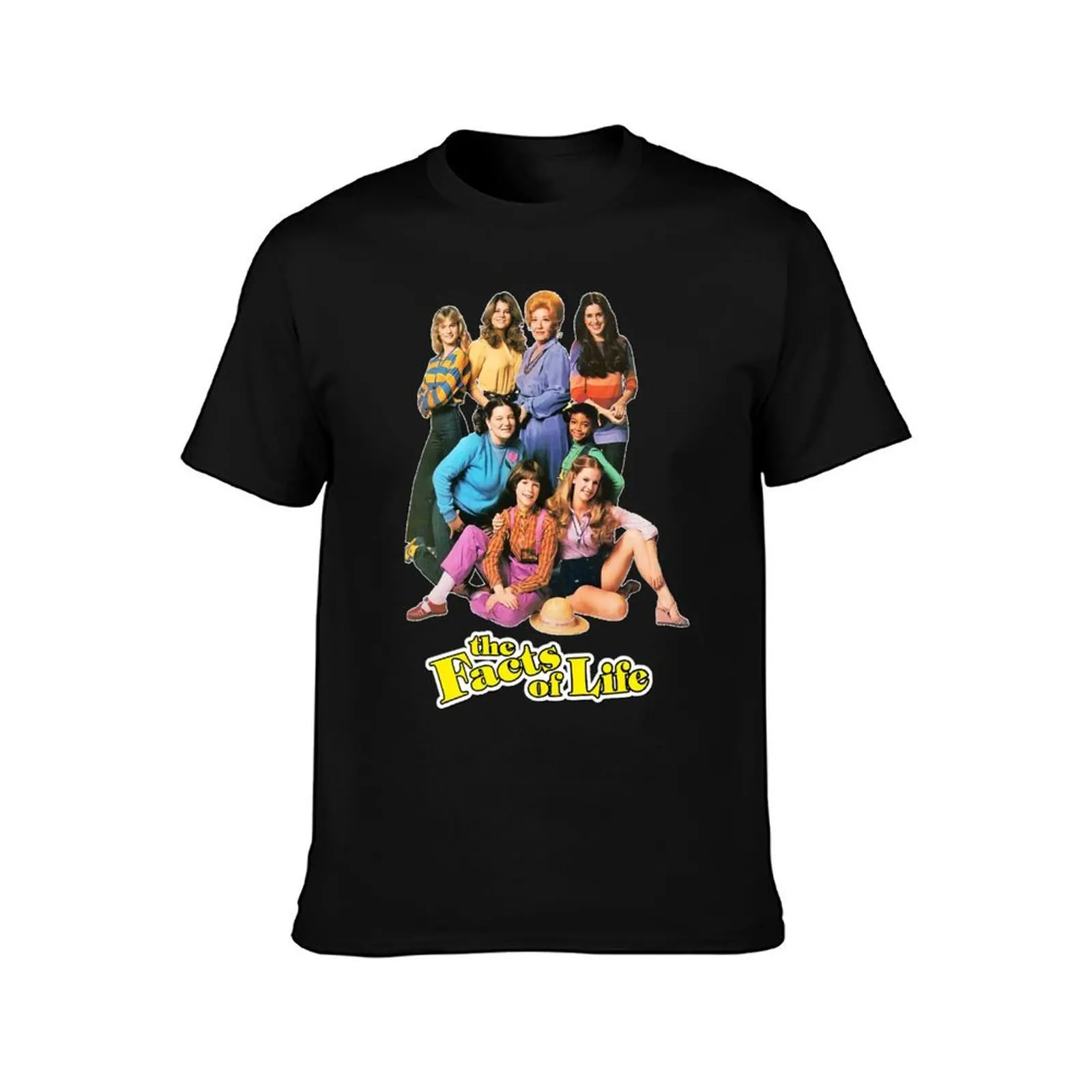 The Facts of Life 80s Throwback Cast Tribute T-Shirt, Summer Casual Cotton Tee, Oversized Streetwear Tops, Vintage Graphic Print