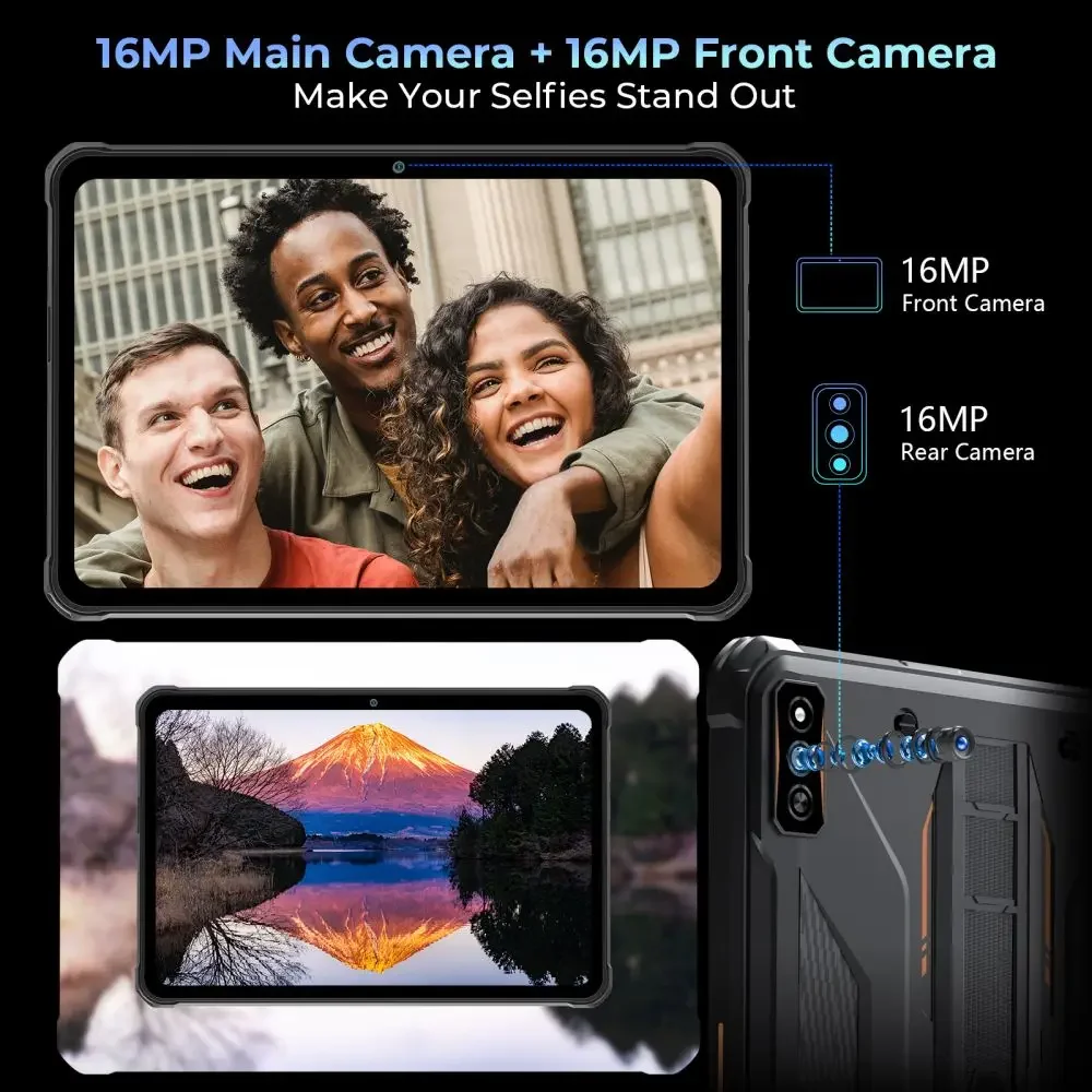 Прочный планшет HOTWAV R7 Android MIL-STD-810G, 15600 мАч, 6 + 256 ГБ, подходит для исследования поля + логистика, склада + iPad для кемпинга