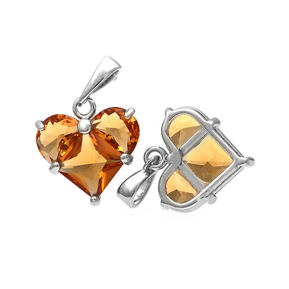 18K Gold Farbe Messing und Zirkon Herz Charms Anhänger Hochwertige Schmuckherstellung Halskette Ohrringe Zubehör für Frauen – Detail 23