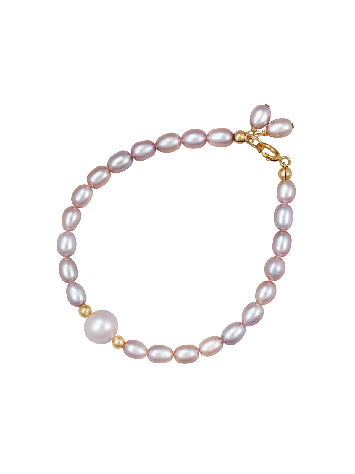 

Lii Ji Purple Pink Pearl Bracelet 14K Gold Filled Women Bracelet Wedding Jewelry Gift