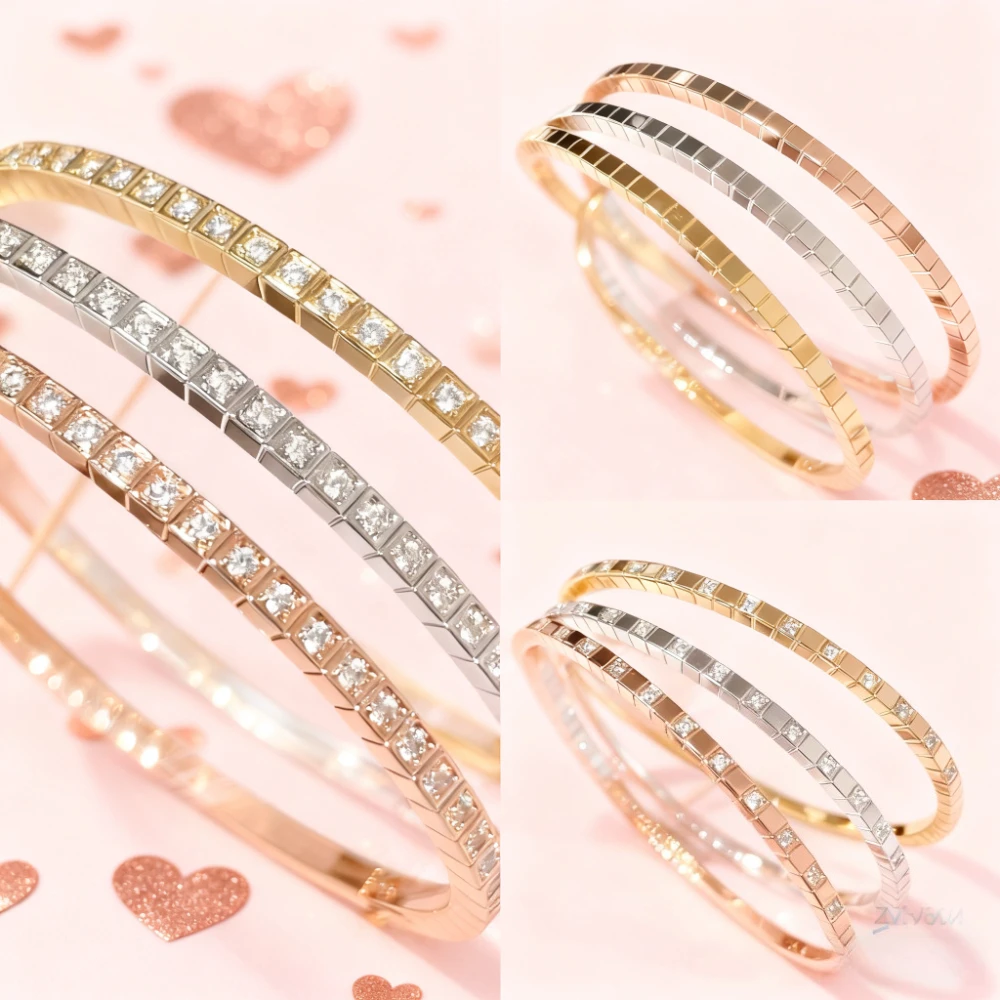 

Модные аксессуары 2025 года, новый браслет Diamond Ice, легкий - роскошный кусок для женщин, изысканный подарок