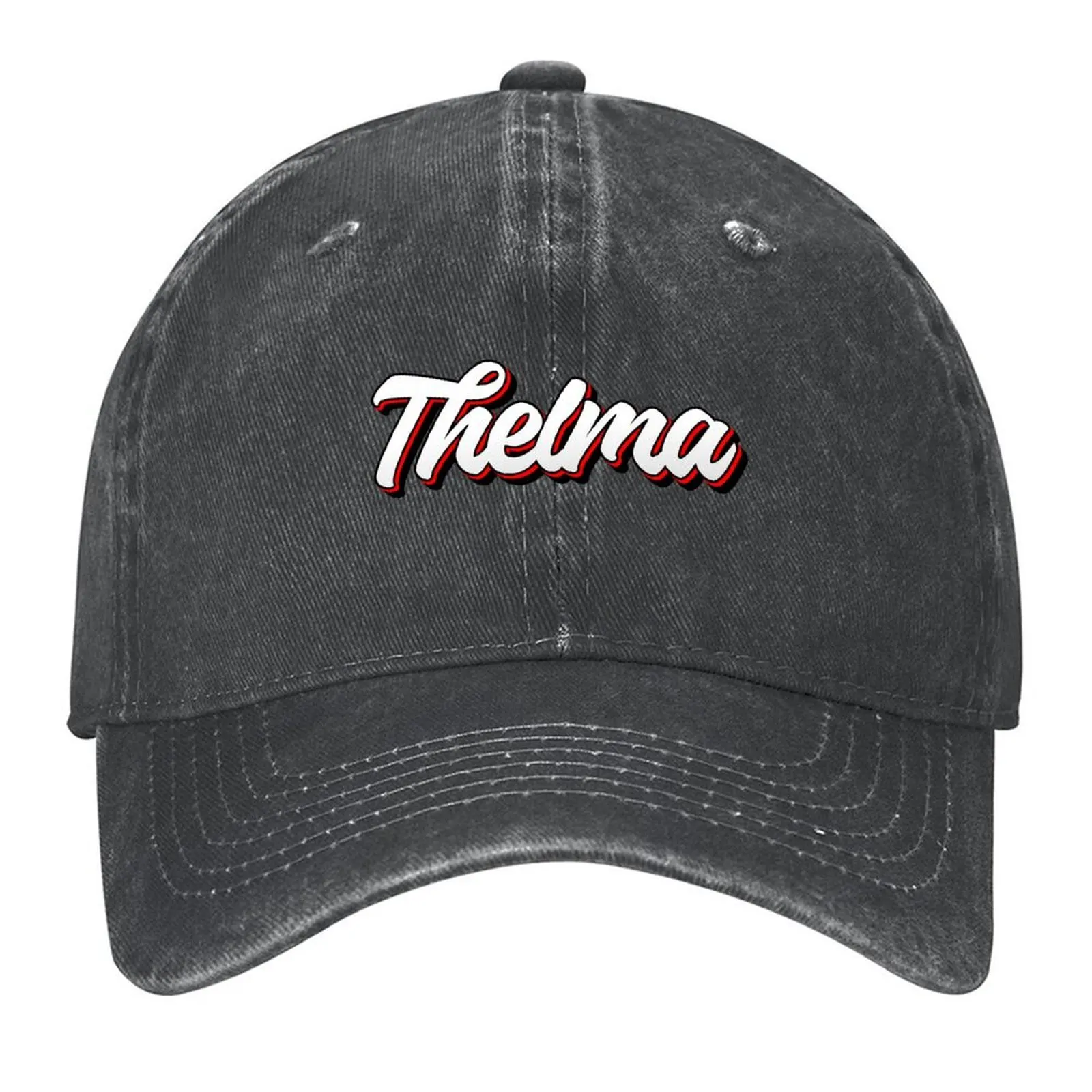 

Retro Thelma Name Label (Black) Baseball Cap hiking hat Trucker Hat hard hat custom Boy Women's