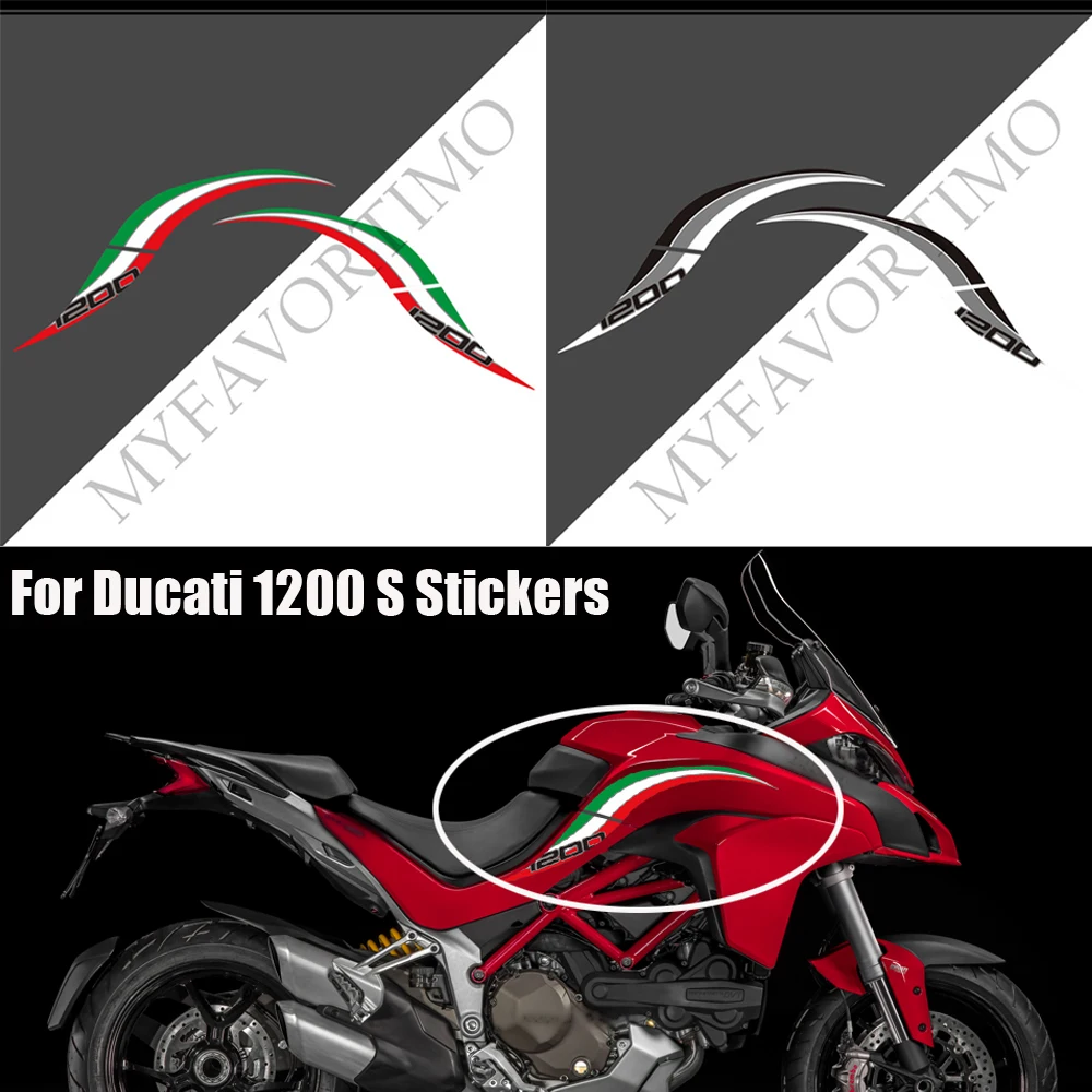 

Stickers Decals Tank Pad Grips Gas Fuel Oil Kit Knee Protector Fairing Fender For Ducati MULTISTRADA 1200 S 1200S