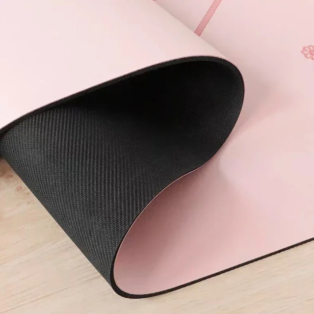 Eco-Friendly Black Natural Rubber Yoga Mat Strap Thick PU Arched Oval Shape Glossy Matt For Home Use