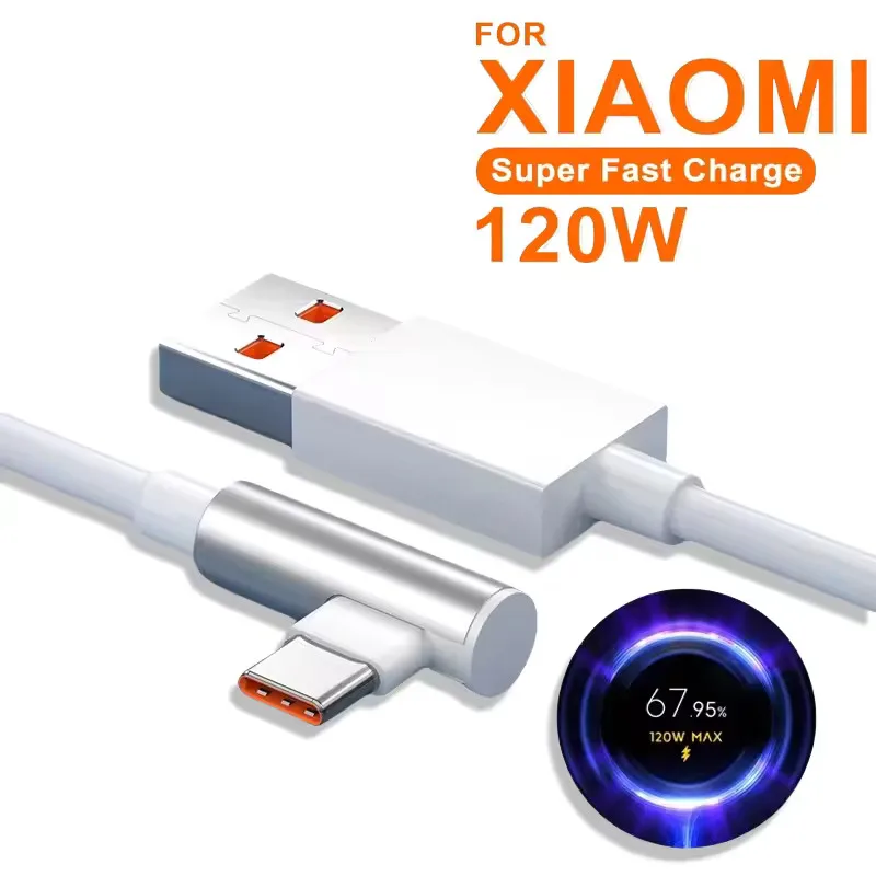 كابل شحن فائق السرعة 6A 120 وات لهاتف Xiaomi Mi 13 12 11 Pro Ultra USB C كابلات Redmi Note 12 Turbo 11 10 Pro Poco X5 Pro