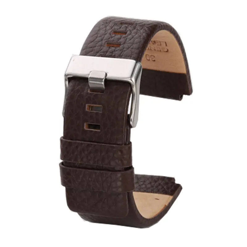 28x20mm 30x20mm  30x22mmConvex Mouth Genuine Leather Watchband for Diesel DZ1089 DZ1123 DZ1132 Watch Strap men\'s Bracelet band