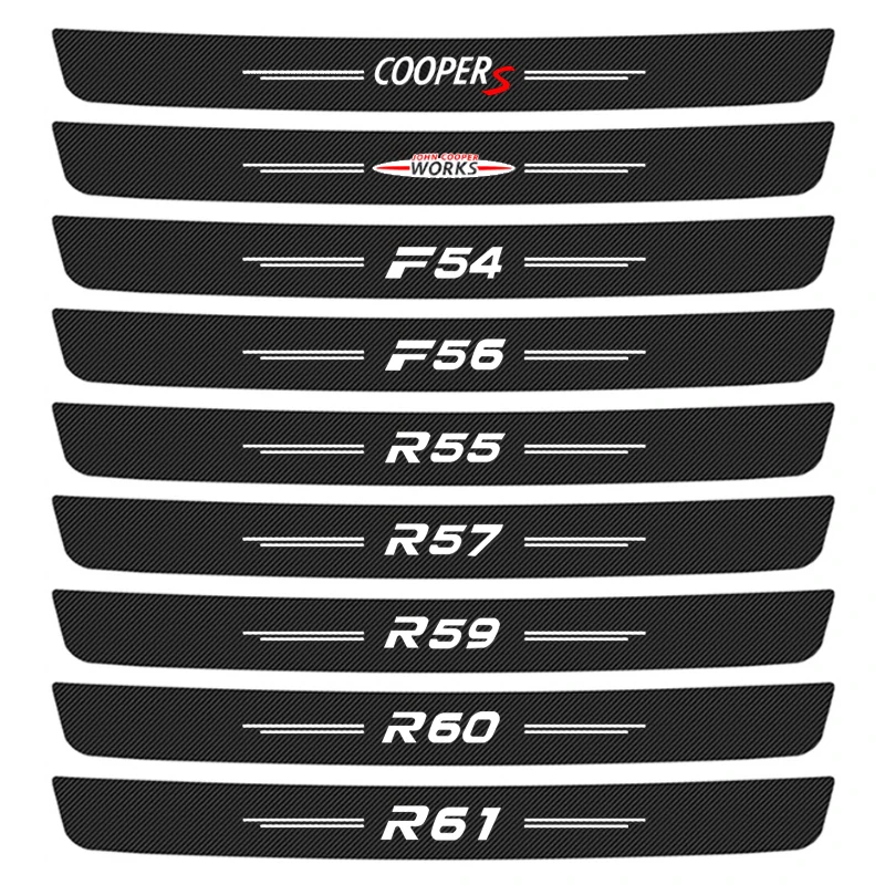 1pc Kofferraum Stoßstange Dekorative Schutz Film Aufkleber für Mini John Coopers Funktioniert F54 F55 F56 F57 R55 R56 R57 R58 R59 R60 R61