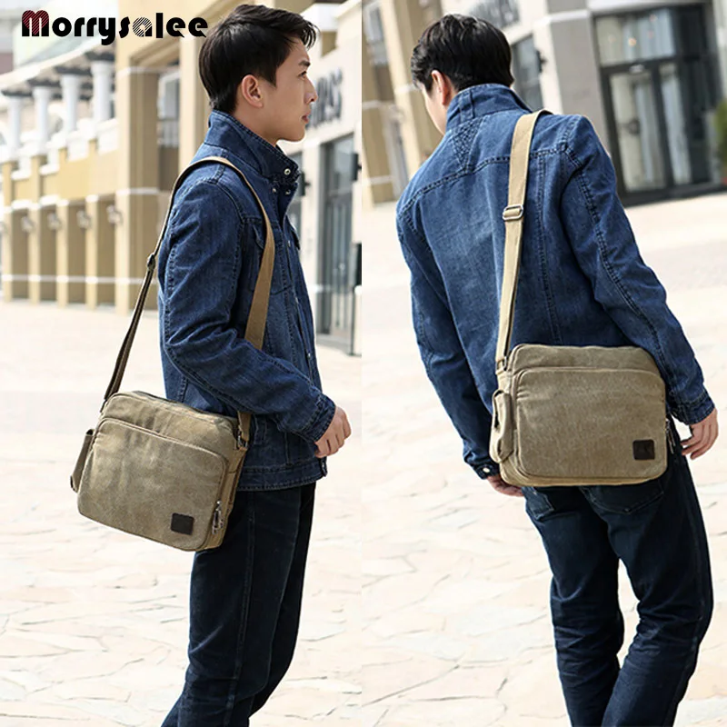 2024 New Men Canvas Bag Man Shoulder Bags Men\'s Casual Bag Messenger Bags Handbags Women Flap Fashion Single Zipper Soft Party