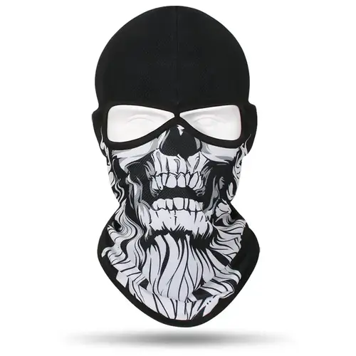 2 Holes Skull Balaclava Outdoor Motorcycle Riding Face Mask Windproof Caps Rider Head Cover Ski Masks MTB Bicycle Headgear - Image 29
