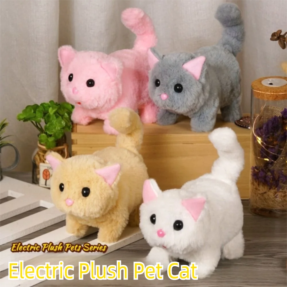 

Funny Simulated Robot Kitten Makes You Happy Wagging Electric Cat Walking Interactive Kitten For Birthday Gift