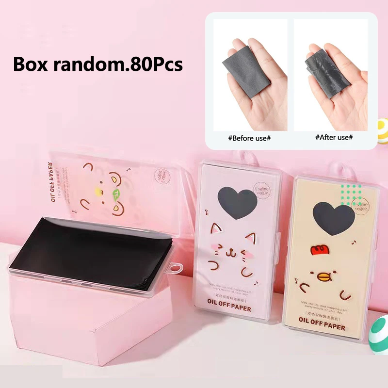 80Pcs Face Oil Absorbing Paper Summer Oil Control Wipes Absorbing Sheet Oily Paper Face Cleansing Makeup Tool Face Oil Blotting